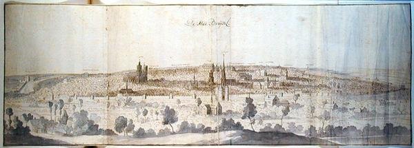 Vista panorámica de Bruselas de Anthonis van den Wyngaerde