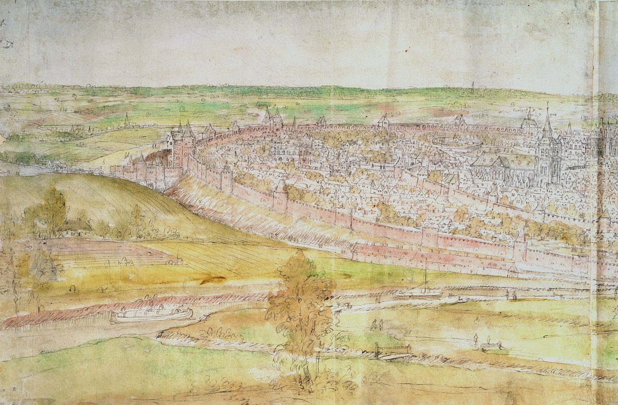 Vista panorámica de Bruselas, siglo XVI de Anthonis van den Wyngaerde