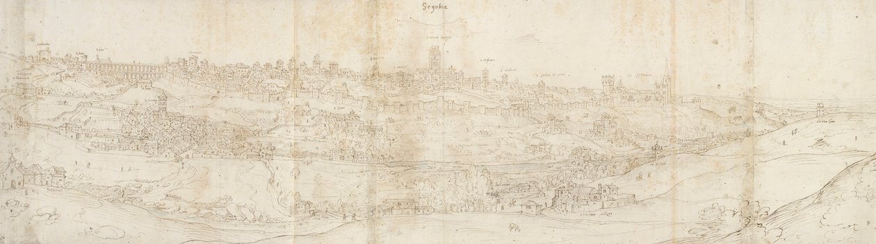 Vista Panorámica de Segovia desde el Este, c1560-1570 de Anthonis van den Wyngaerde