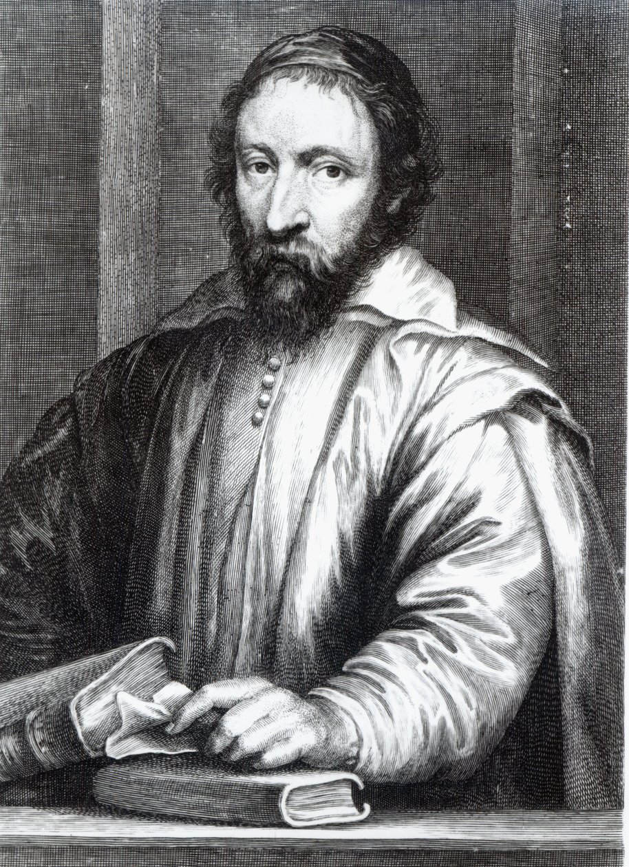 Nicolas Claude Fabri de Peiresc, grabado por Martin van den Enden de Anthony van Dyck