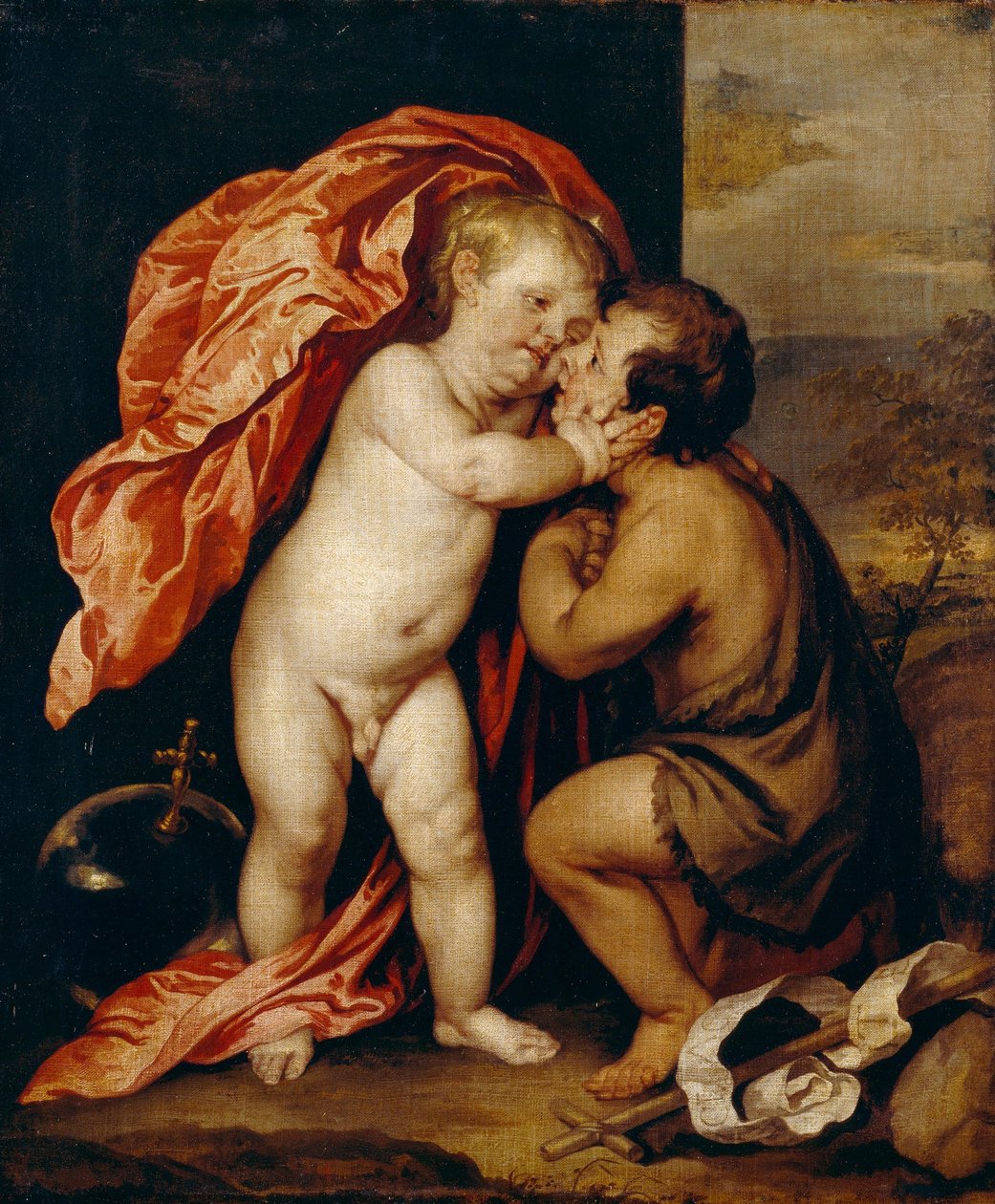 Los Infantes Cristo y San Juan Bautista de Anthony van Dyck