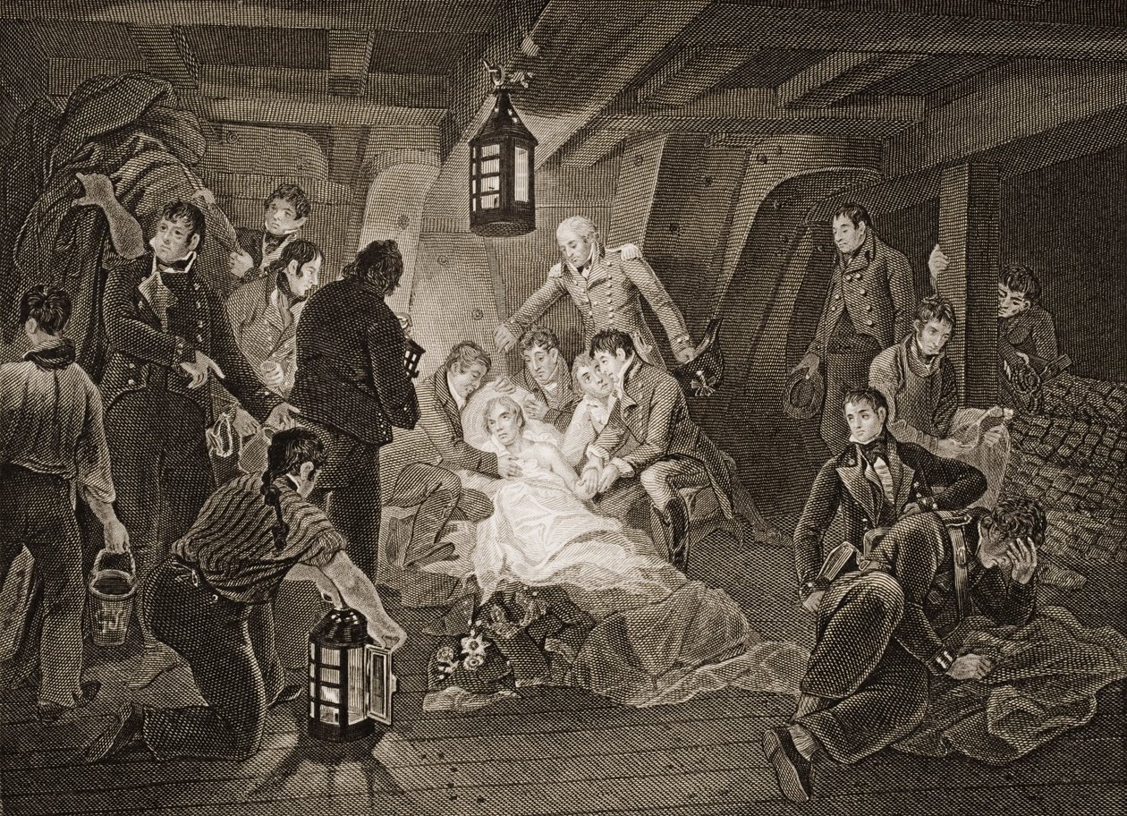 La muerte de Lord Nelson, ilustración de 