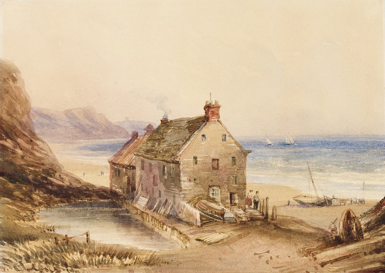 Molino de Cayton Cliff, cerca de Scarborough de Anthony Vandyke Copley Fielding