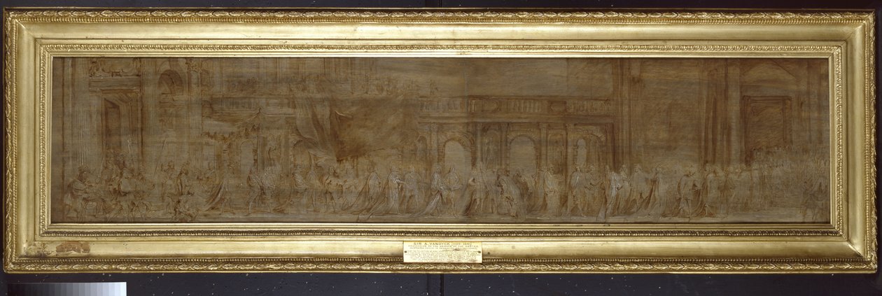 Carlos I y los Caballeros de la Jarretera en procesión, 1638 de Anthony van Dyck