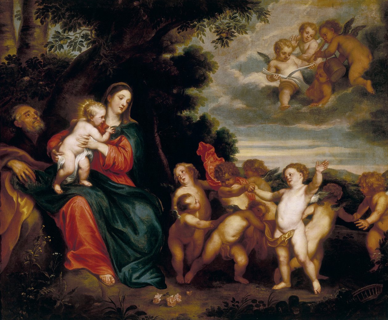 Descanso durante la huida a Egipto de Anthony van Dyck