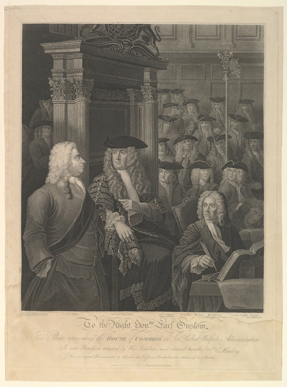 Cámara de los Comunes - Administración de Sir Robert Walpole, 1 de noviembre de 1803 de Anthony Fogg