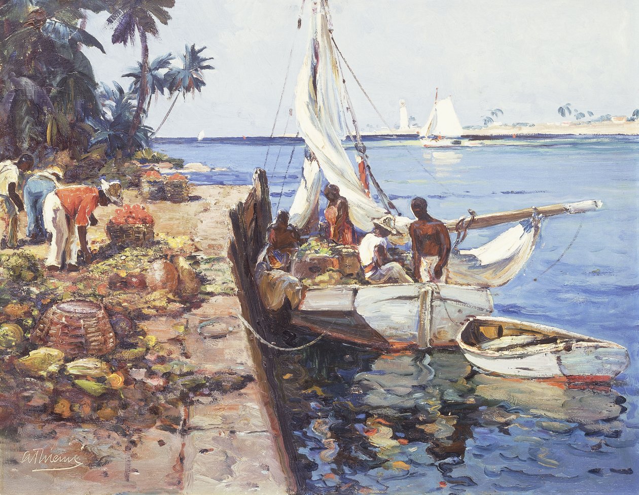 The Landing Pier, Nassau, Bahamas de Anthony Thieme