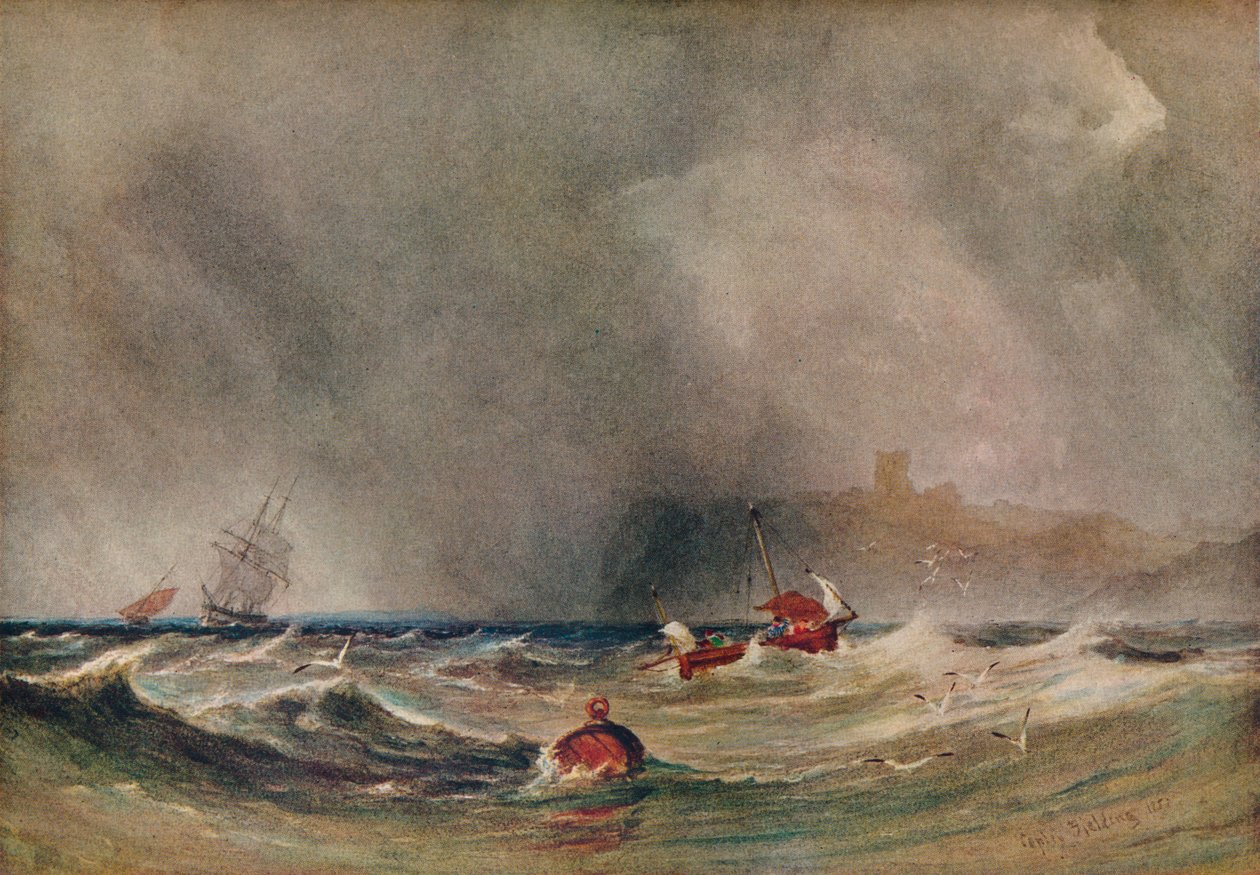 Tormenta frente a Whitby, 1851 de Anthony Vandyke Copley Fielding