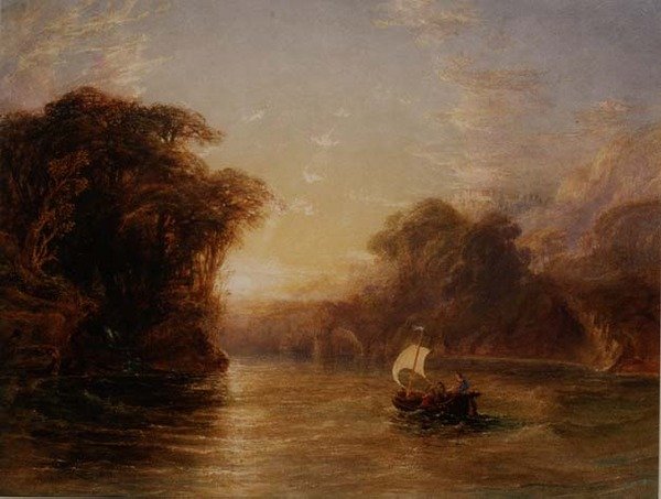 Ubaldo y Carlo en el Barco Encantado de Anthony Vandyke Copley Fielding