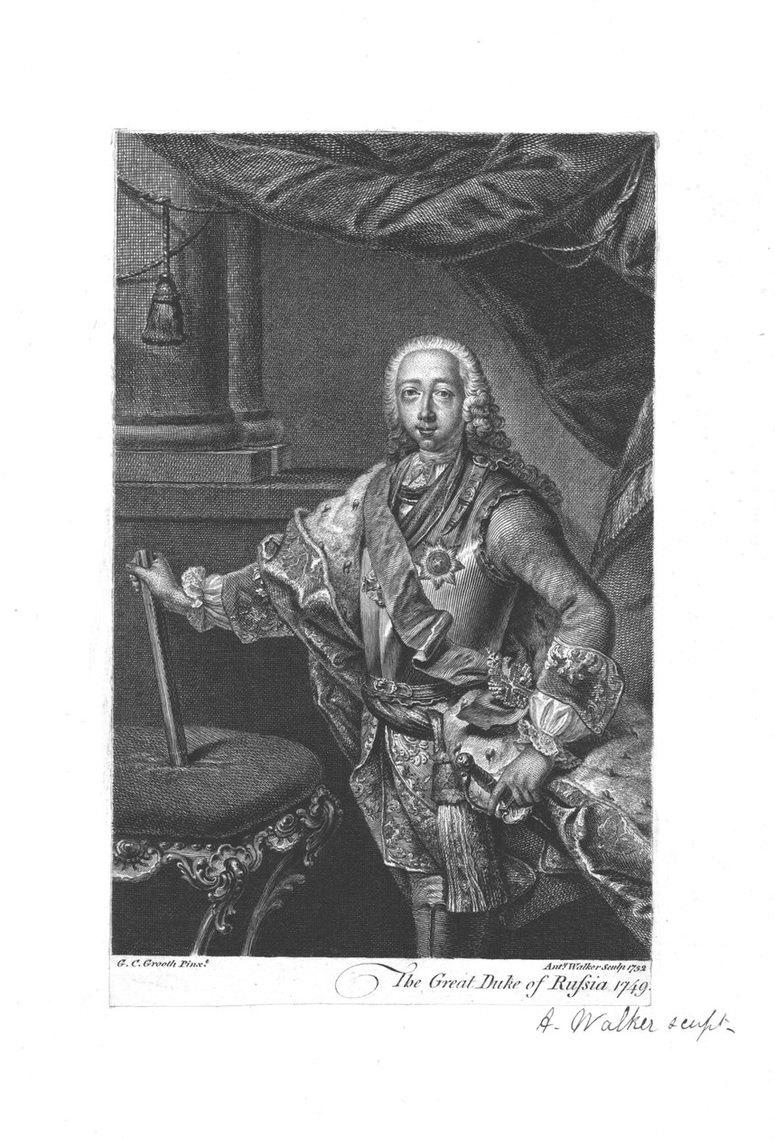 El Gran Duque de Rusia, 1749 de Anthony Walker