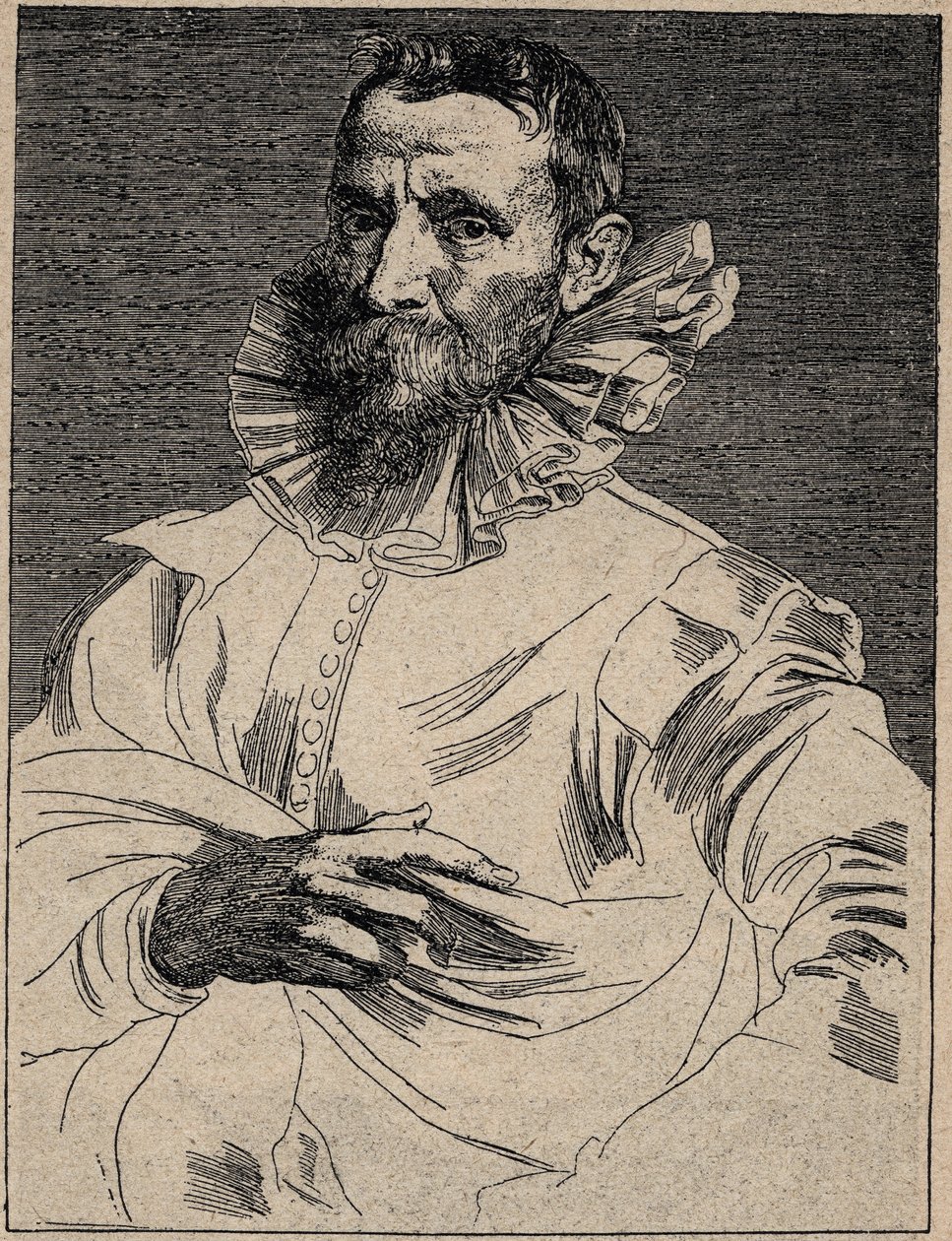 Jan Brueghel el Viejo (o el Ain, conocido como Brueghel de Terciopelo) (1568-1625) - Jan Brueghel el Viejo - grabado después de Anthony van Dyck de Anthony van (after) Dyck