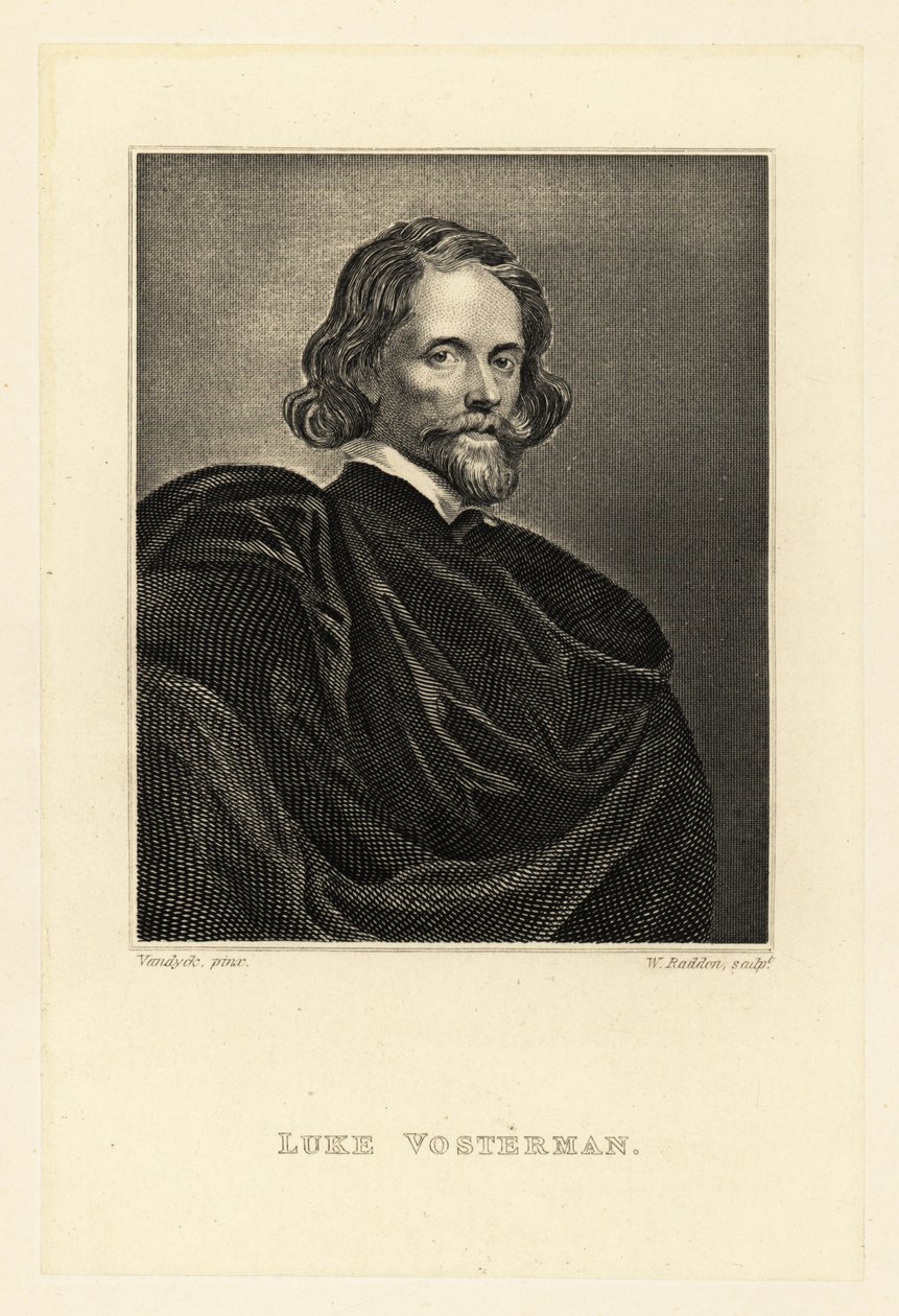 Retrato de Lucas Vorsterman el Viejo de Anthony van (after) Dyck