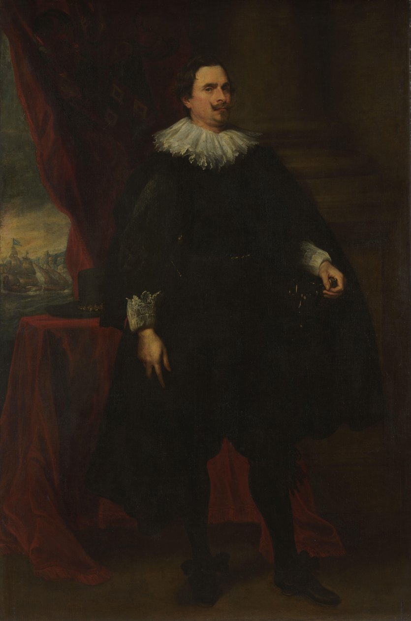 Retrato de un miembro masculino de la familia Van der Borcht de Anthony van Dyck (follower of)
