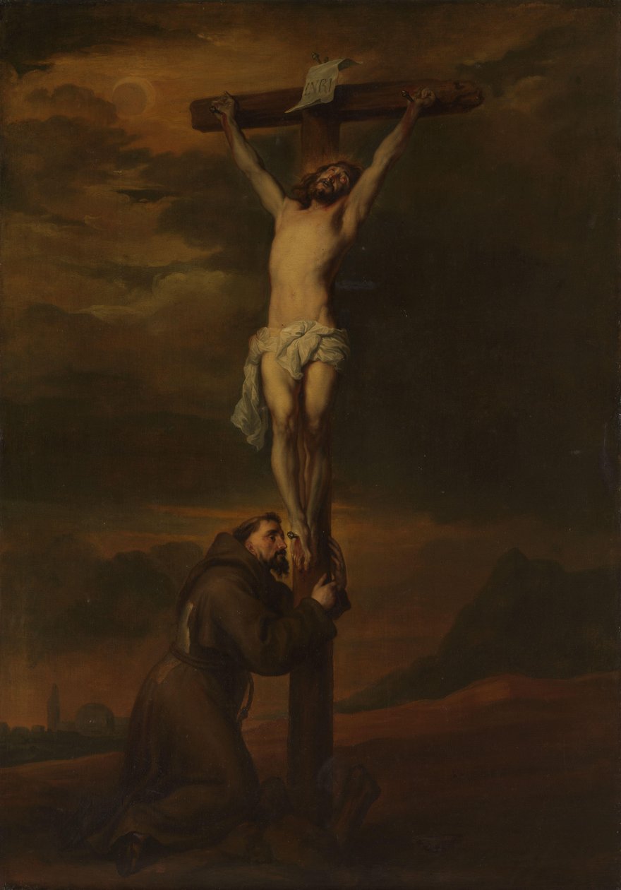 San Francisco se lamenta al pie de la cruz de Anthony van Dyck (possibly copy after)