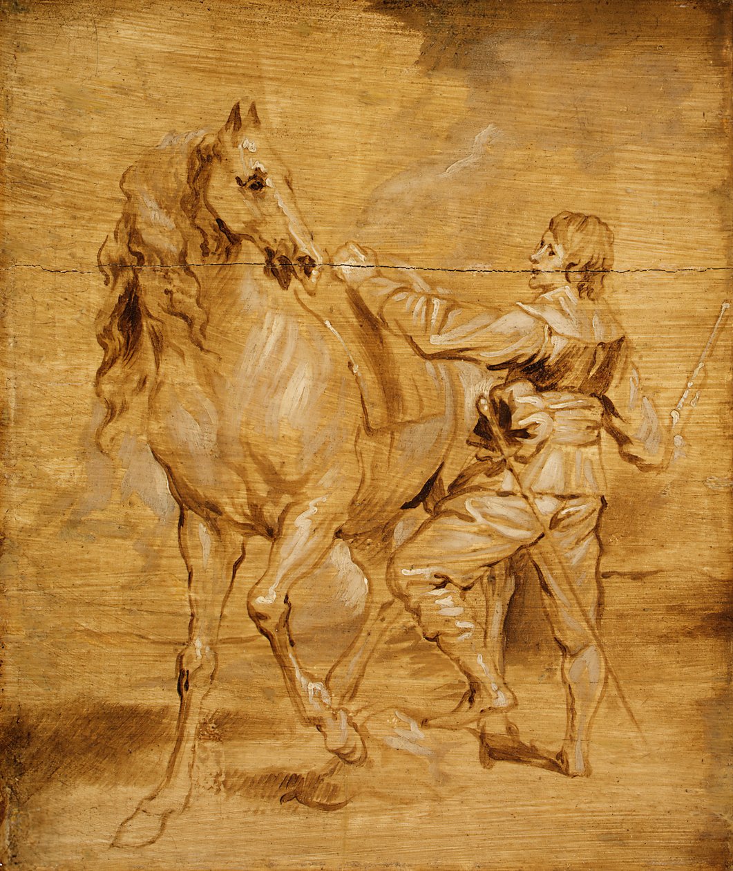 Un hombre montando un caballo, ca. 1630 de Anthony van Dyck