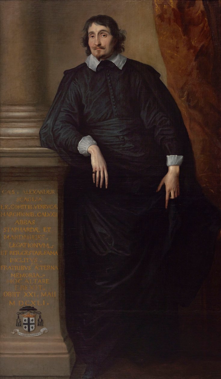 Cesare Alessandro Scaglia di Verrua, abad de Staffarda y Mandanici de Anthony van Dyck