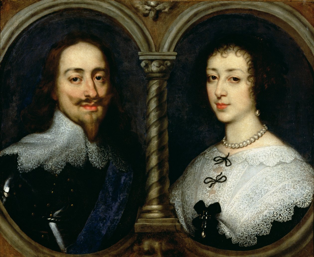 Carlos I de Inglaterra y la reina Enriqueta María de Anthony van Dyck