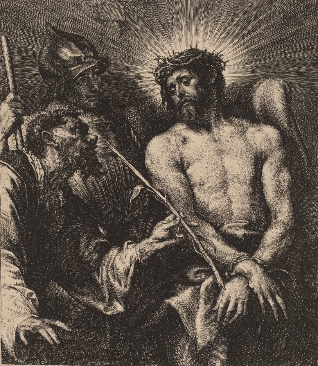 Cristo coronado de espinas, probablemente 1630 de Anthony van Dyck