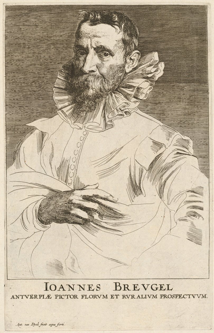 Jan Bruegel el Viejo, probablemente 1626-1641 de Anthony van Dyck