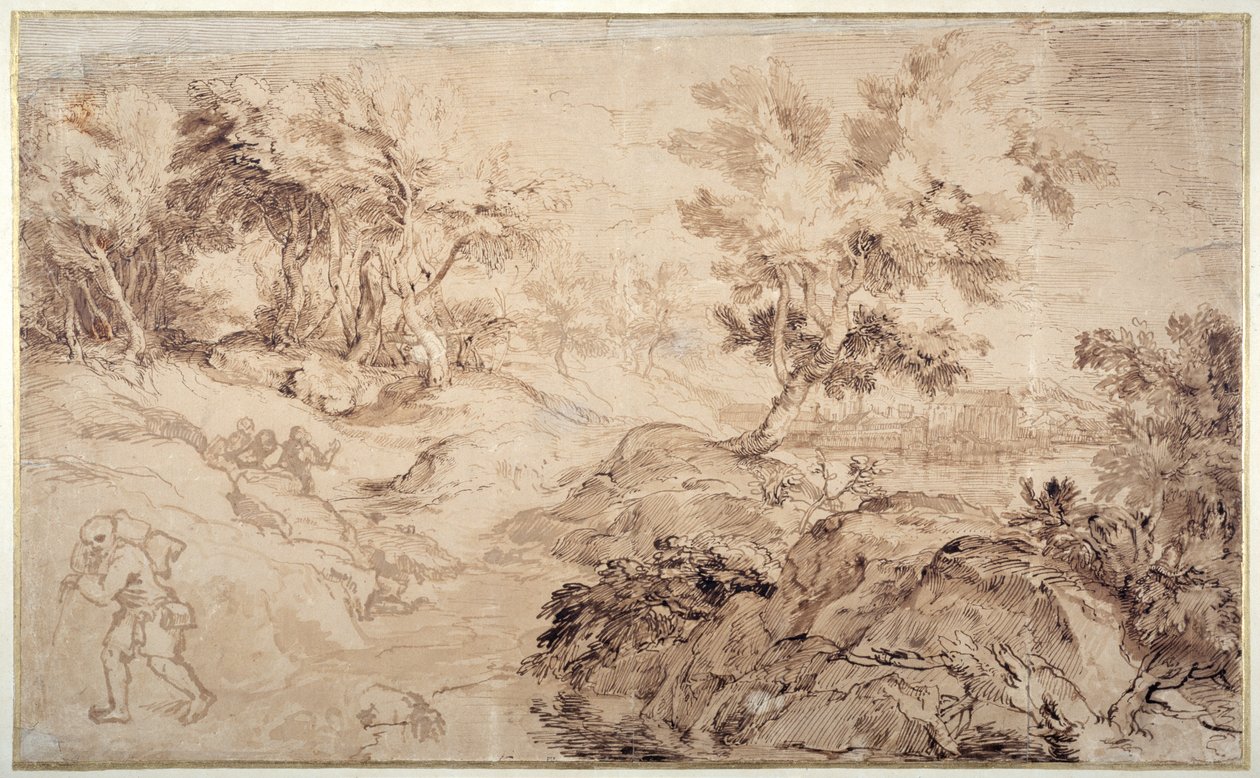 Paisaje al estilo de Tiziano de Anthony van Dyck