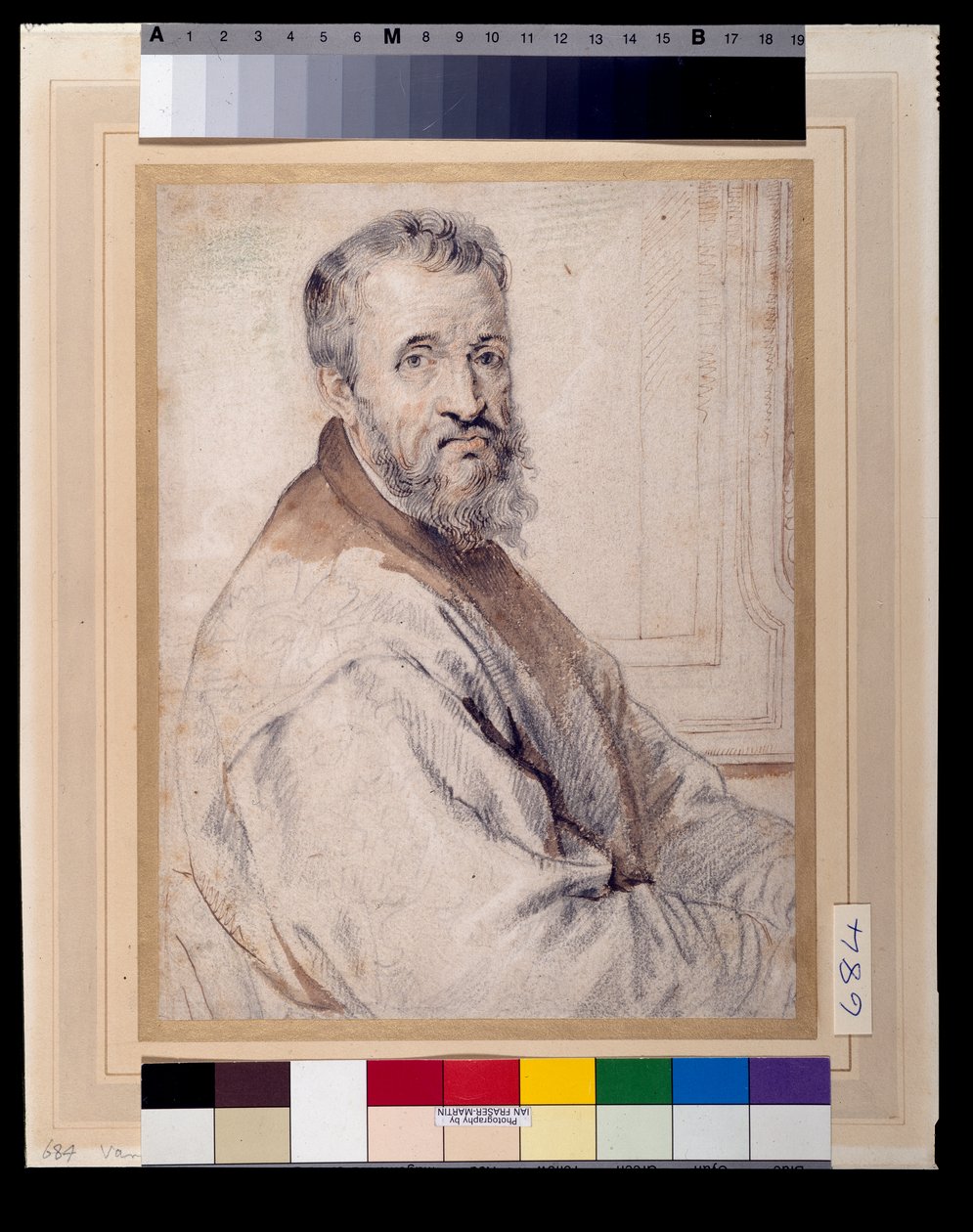 Miguel Ángel, se cree que es después de Bugiardini o Federico Zuccaro de Anthony van Dyck