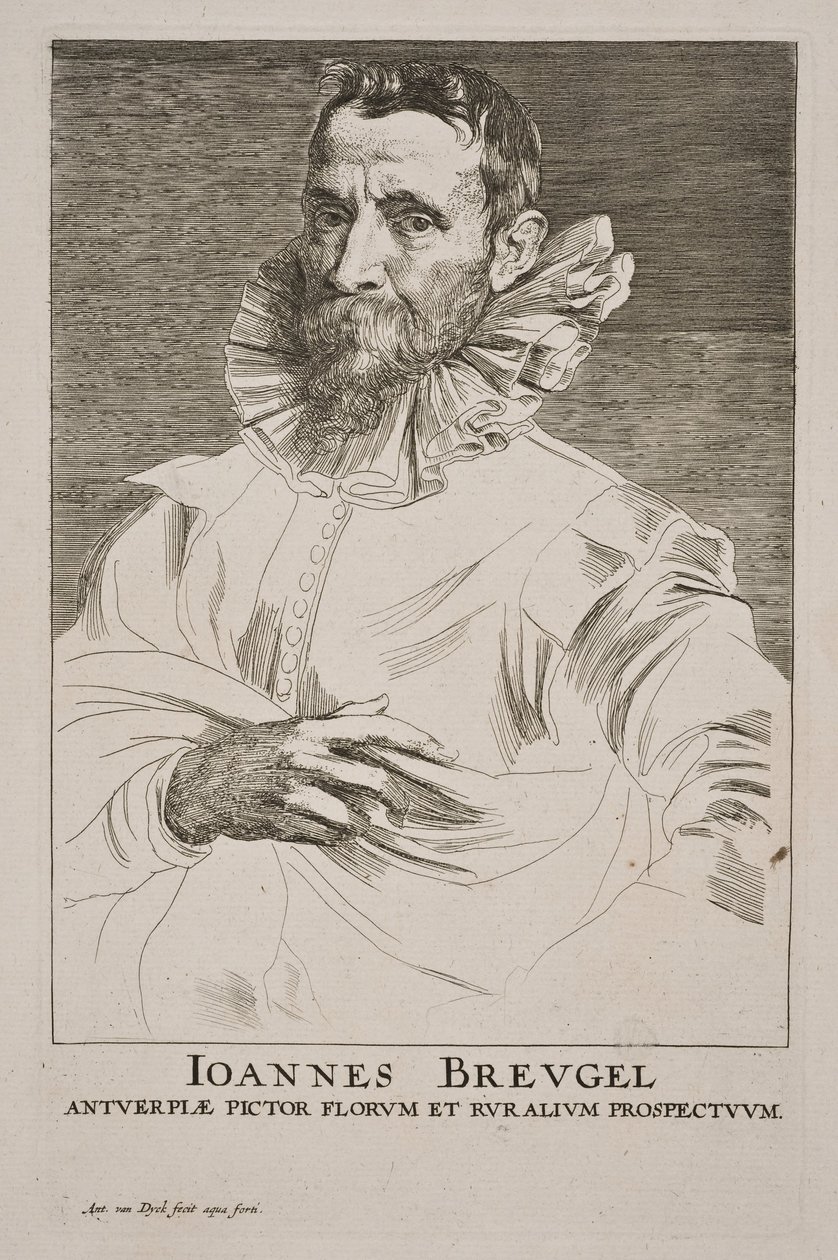 Retrato de Jan Brueghel el Viejo. de Anthony van Dyck