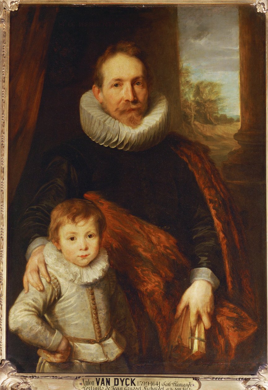 Retrato de un padre y su hijo, también conocido como Guillaume Richardot ... de Anthony van Dyck