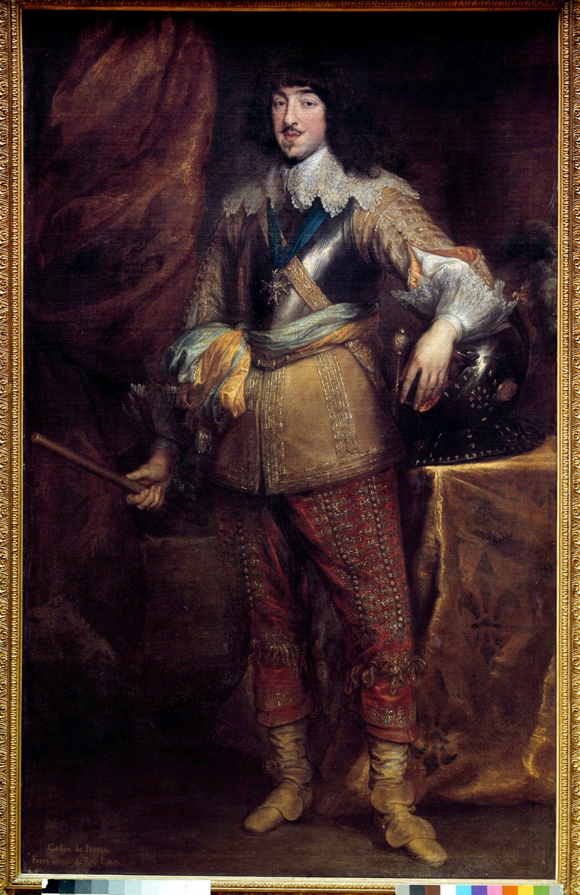 Retrato de cuerpo entero de Gaston de Orleans, Duque de Anjou, hermano del Rey Luis XIII de Anthony van Dyck