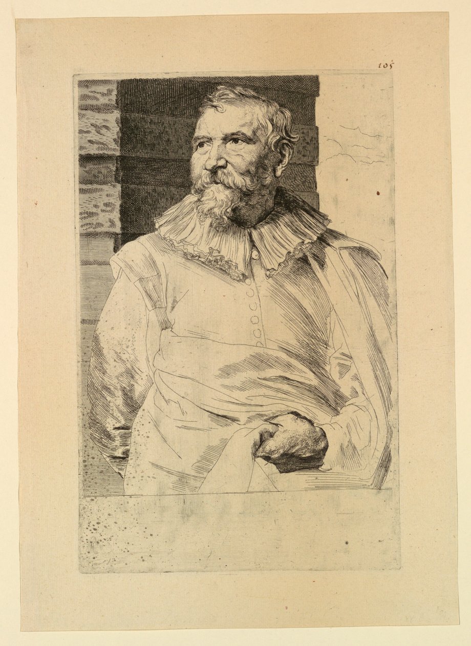 Retrato de Adam van Noort, de Icones Principum Virorum de Anthony van Dyck