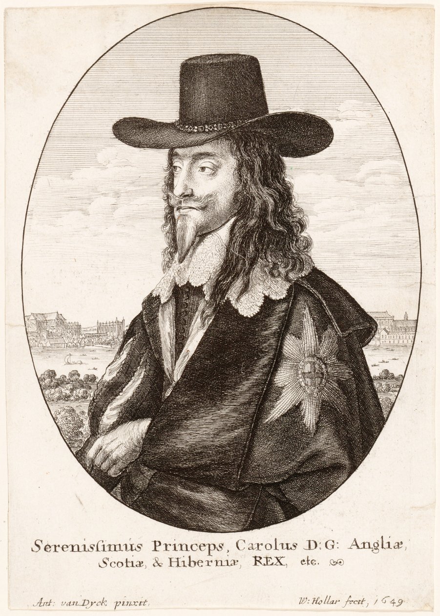 Retrato de Carlos I, pub. 1649 de Anthony van Dyck