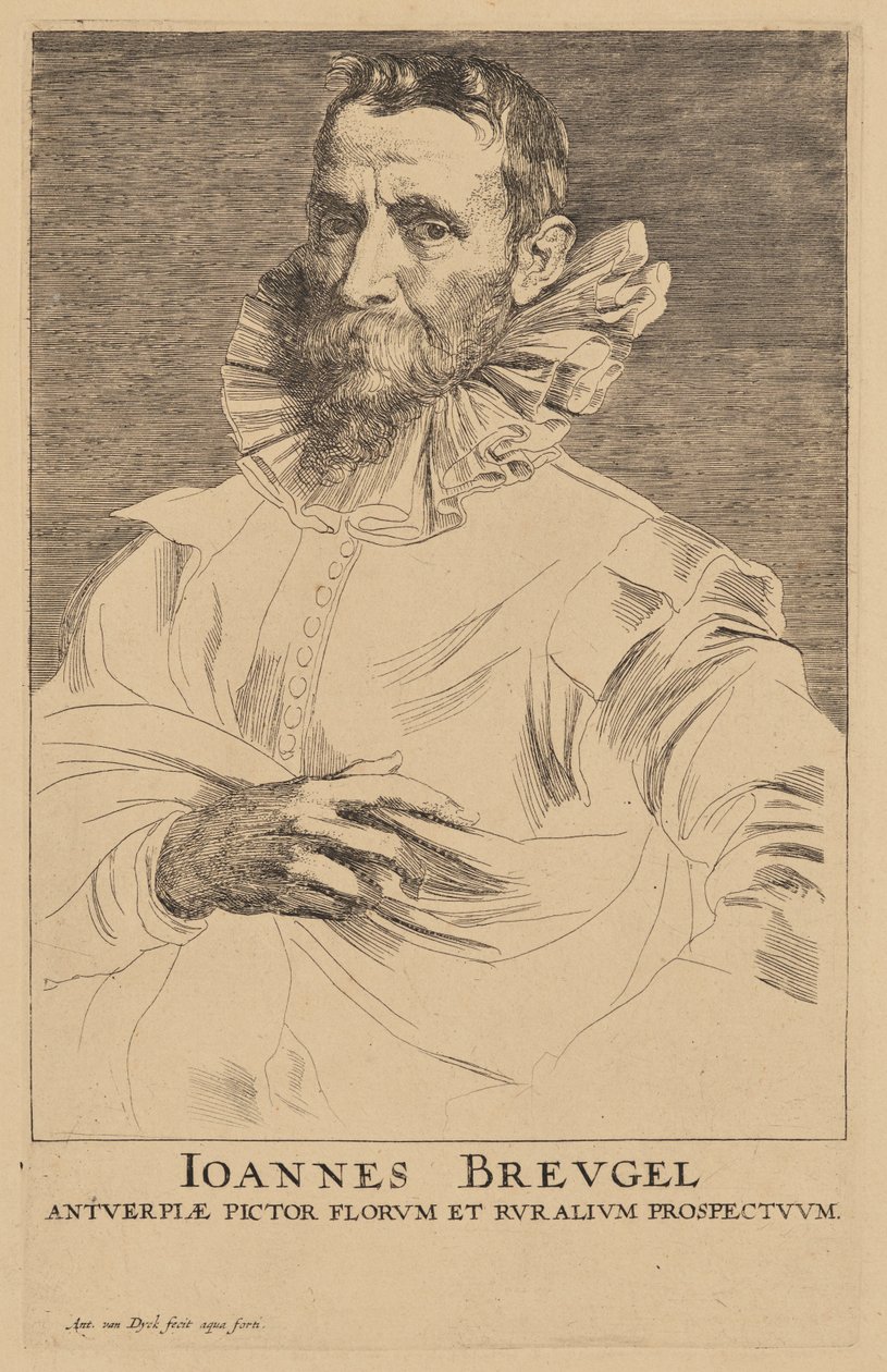Retrato de Jan Bruegel el Viejo de Anthony van Dyck