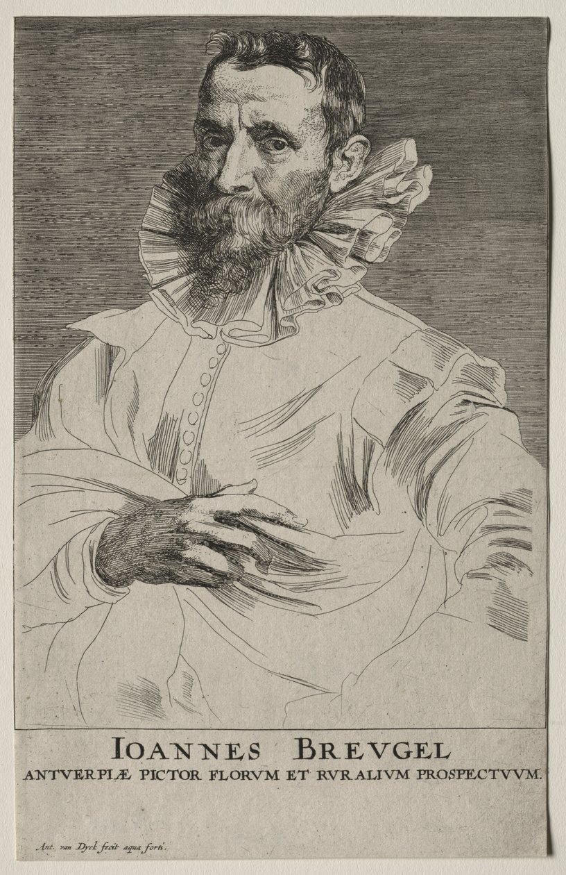 Retrato de Jan Brueghel de Anthony van Dyck