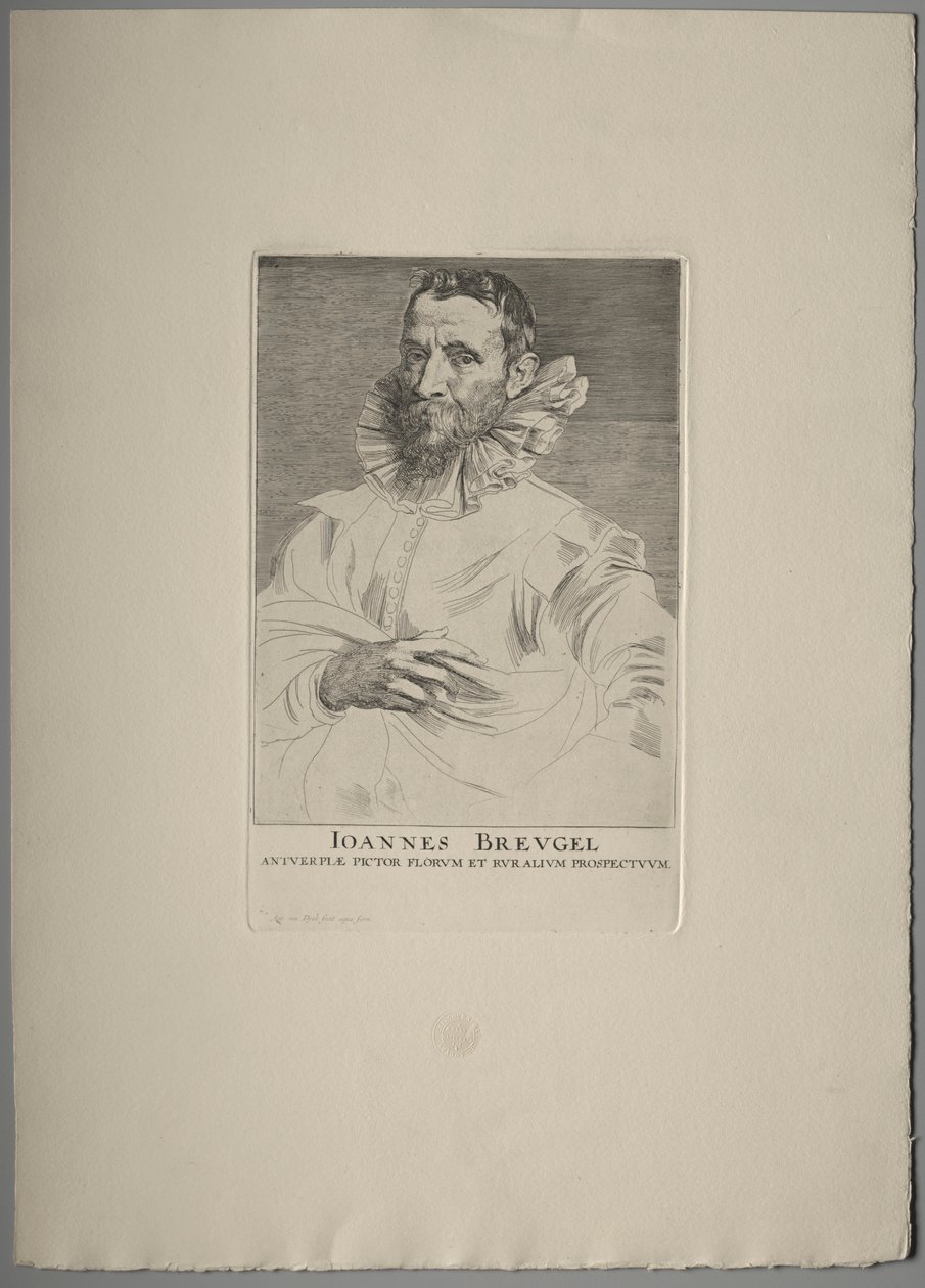 Retrato de Jan Brueghel de Anthony van Dyck