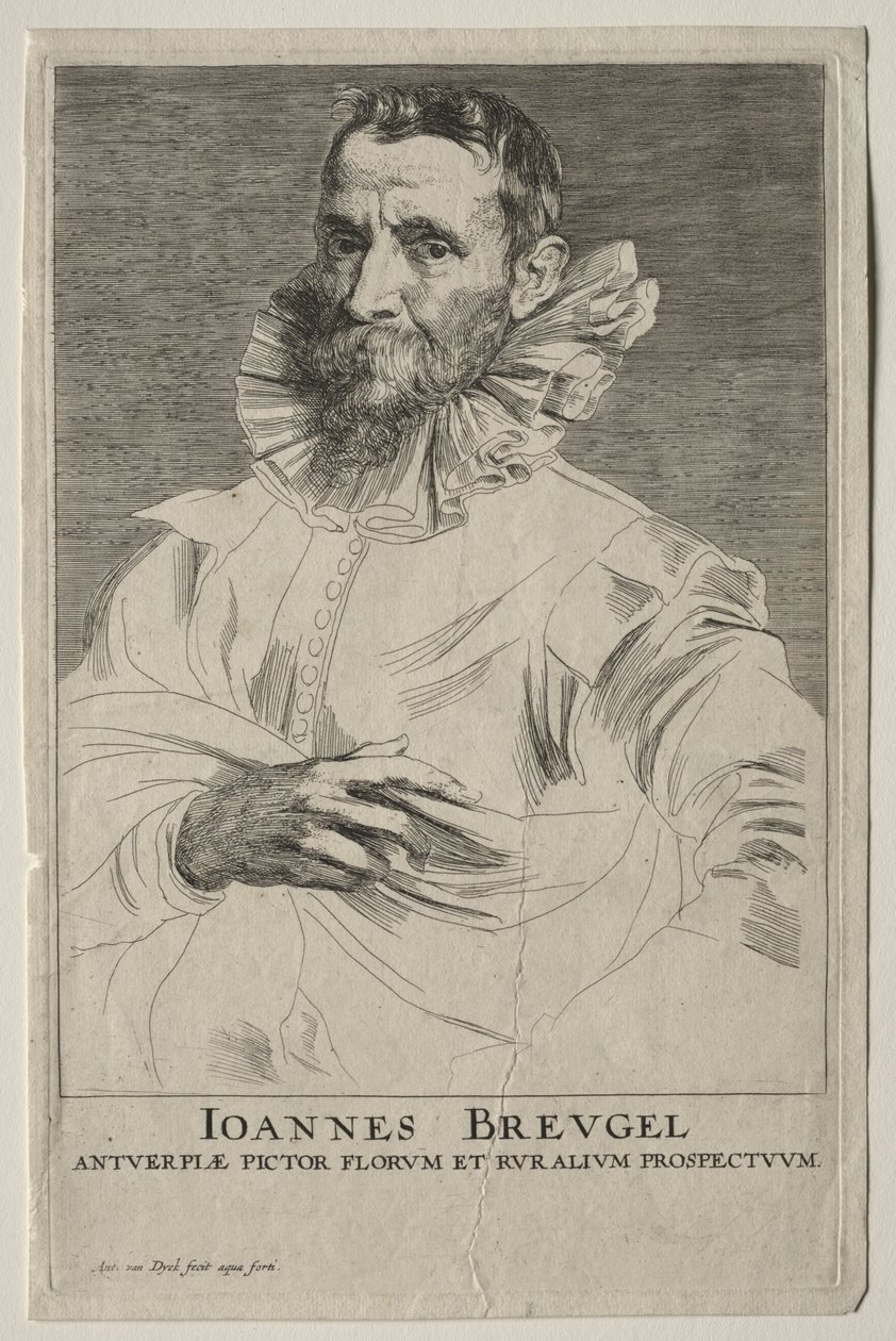 Retrato de Jan Brueghel de Anthony van Dyck