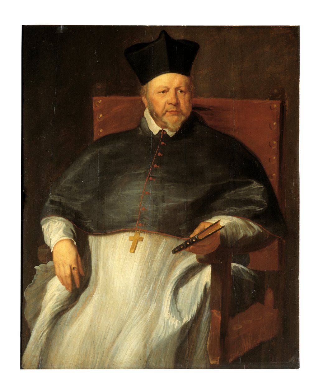 Retrato de Jan Malderus, obispo de Amberes (óleo sobre tabla) de Anthony van Dyck