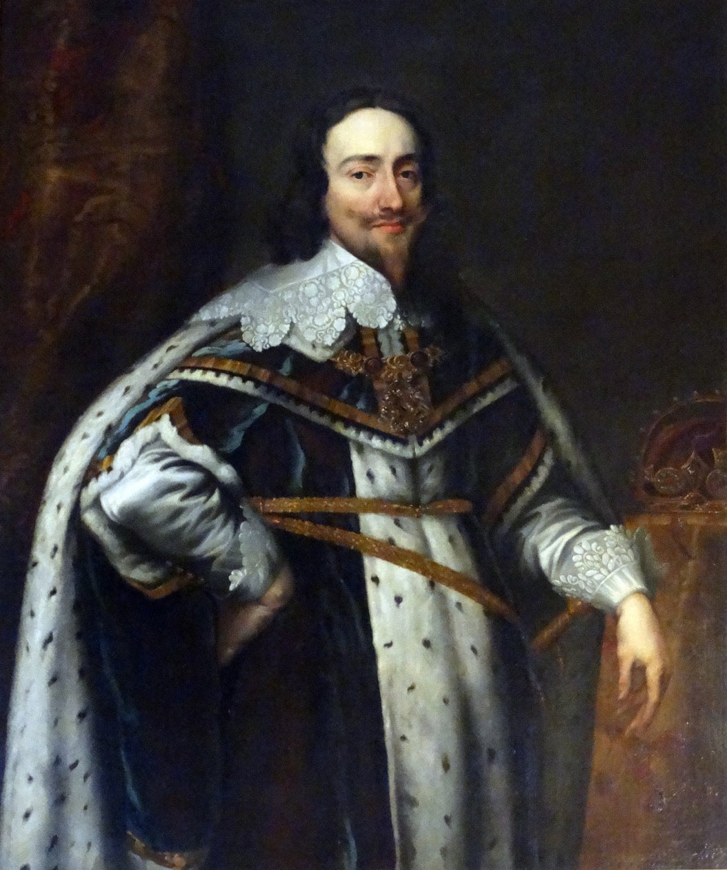Retrato del rey Carlos I de Inglaterra (óleo sobre lienzo) de Anthony van Dyck