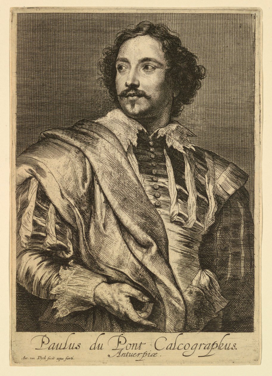 Retrato de Paulus Pontius, de los Icones Principum Virorum de Anthony van Dyck