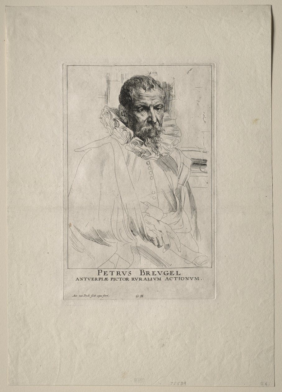 Retrato de Pieter Breughel de Anthony van Dyck