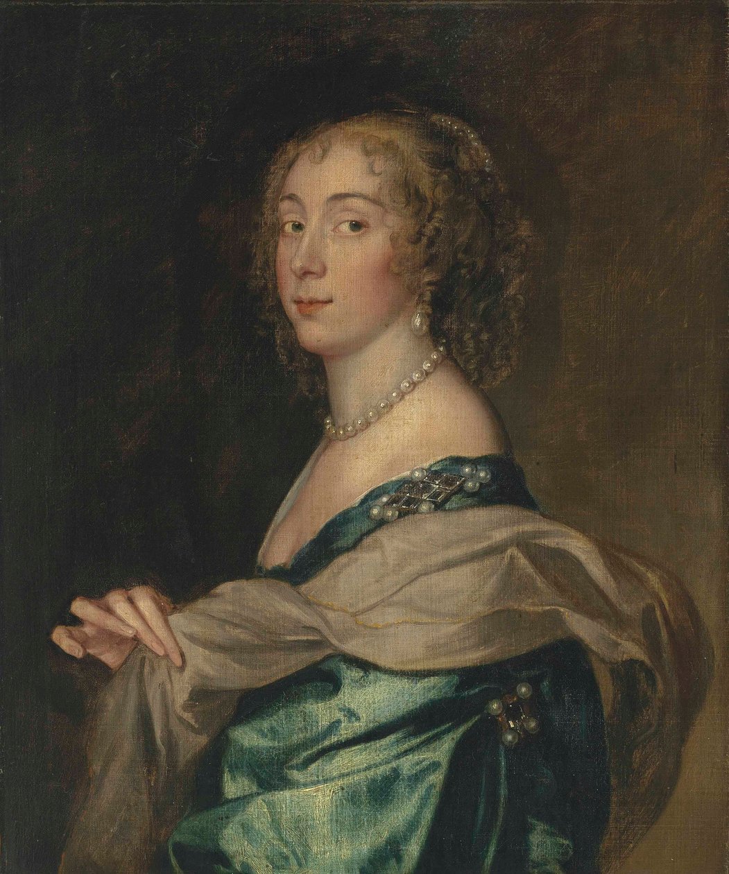 Retrato de una dama, se cree que Penélope, Lady Bayning (1620-1647), más tarde Lady Herbert de Anthony van Dyck