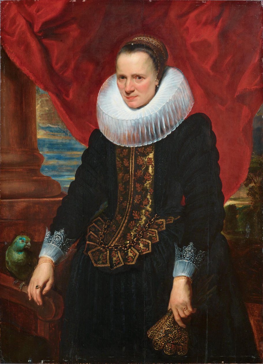 Retrato de una mujer con una gran gola de Anthony van Dyck