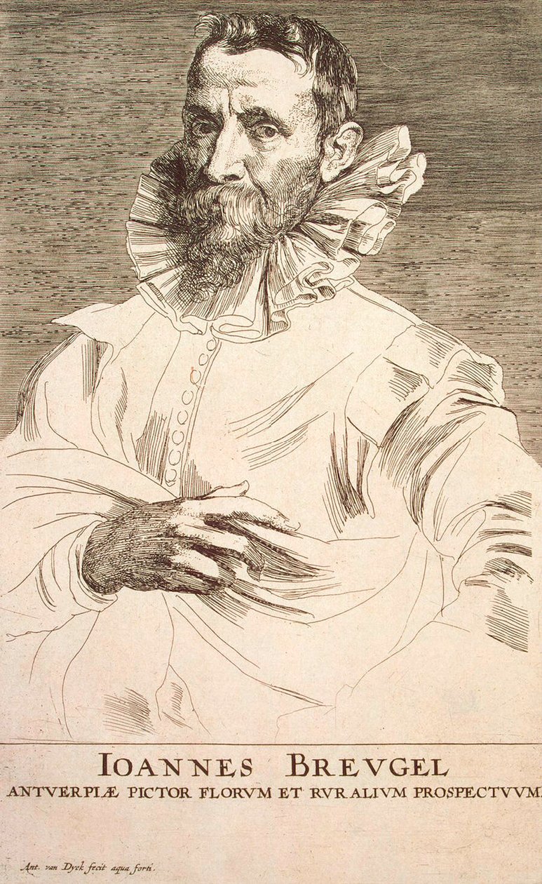 Retrato del artista Jan Brueghel el Joven 1601-1678 de Anthony van Dyck