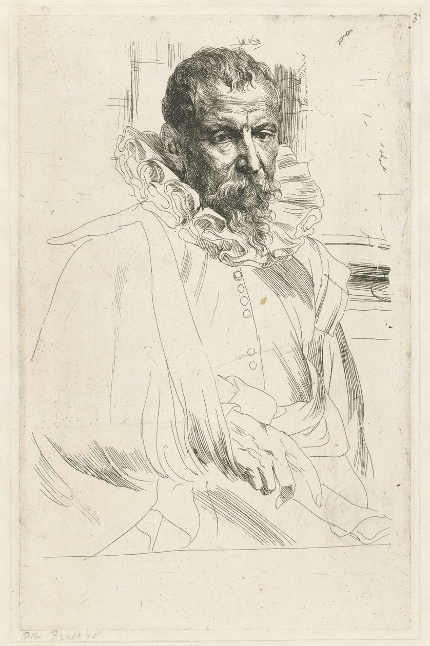 Retrato de Pieter Brueghel el Joven de Anthony van Dyck