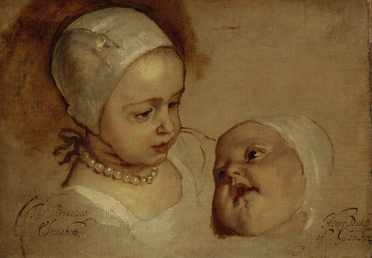 La princesa Isabel, 1635-1650, y la princesa Ana, 1637-1640. Hijas de Carlos I de Anthony van Dyck