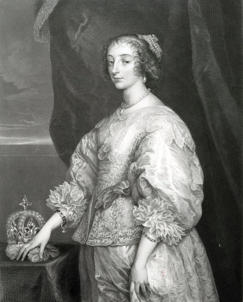 Reina Henrietta Maria, 1851 de Anthony van Dyck