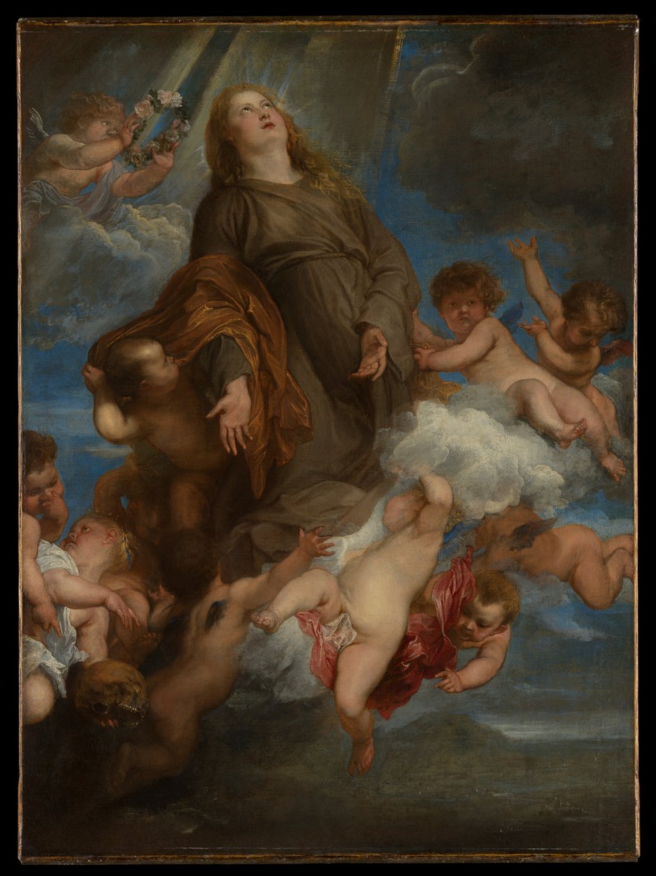 Santa Rosalía, intercesora de los afectados por la peste en Palermo de Anthony van Dyck