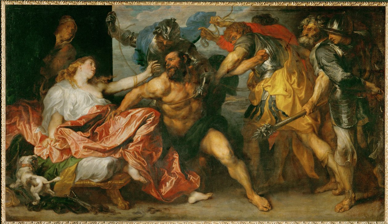 Sansón hecho prisionero (pintura sobre lienzo) de Anthony van Dyck