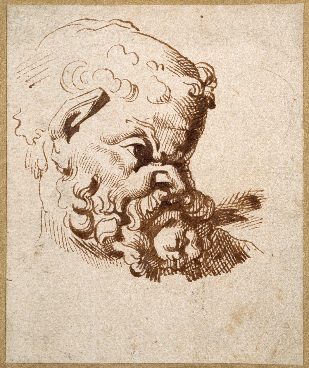 Estudio de una cabeza antigua de Sileno de Anthony van Dyck