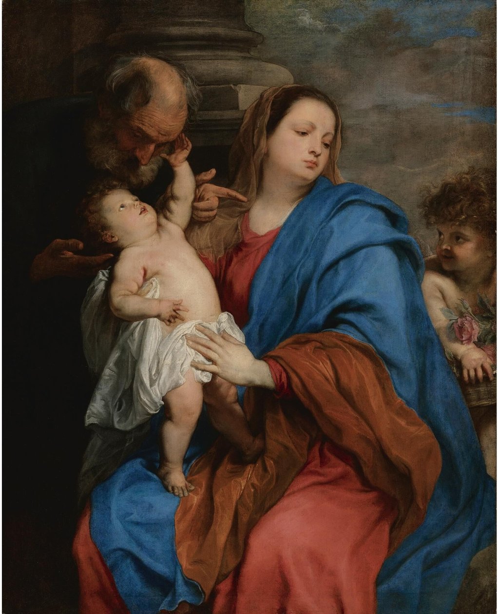 La Sagrada Familia con un ángel de Anthony van Dyck
