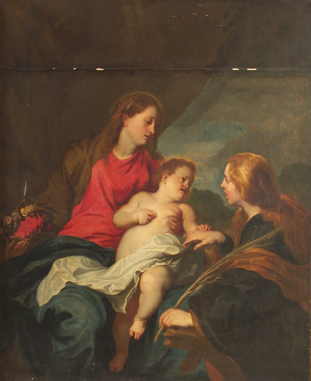 El matrimonio místico de Santa Catalina de Alejandría de Anthony van Dyck