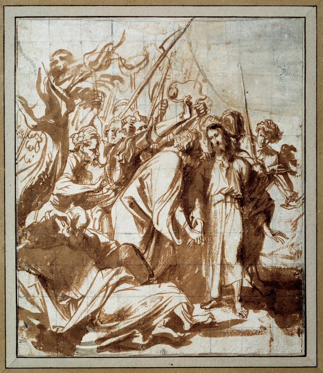 El arresto de Cristo. Dibujo de Anton Van Dyck (1599-1641) de Anthony van Dyck